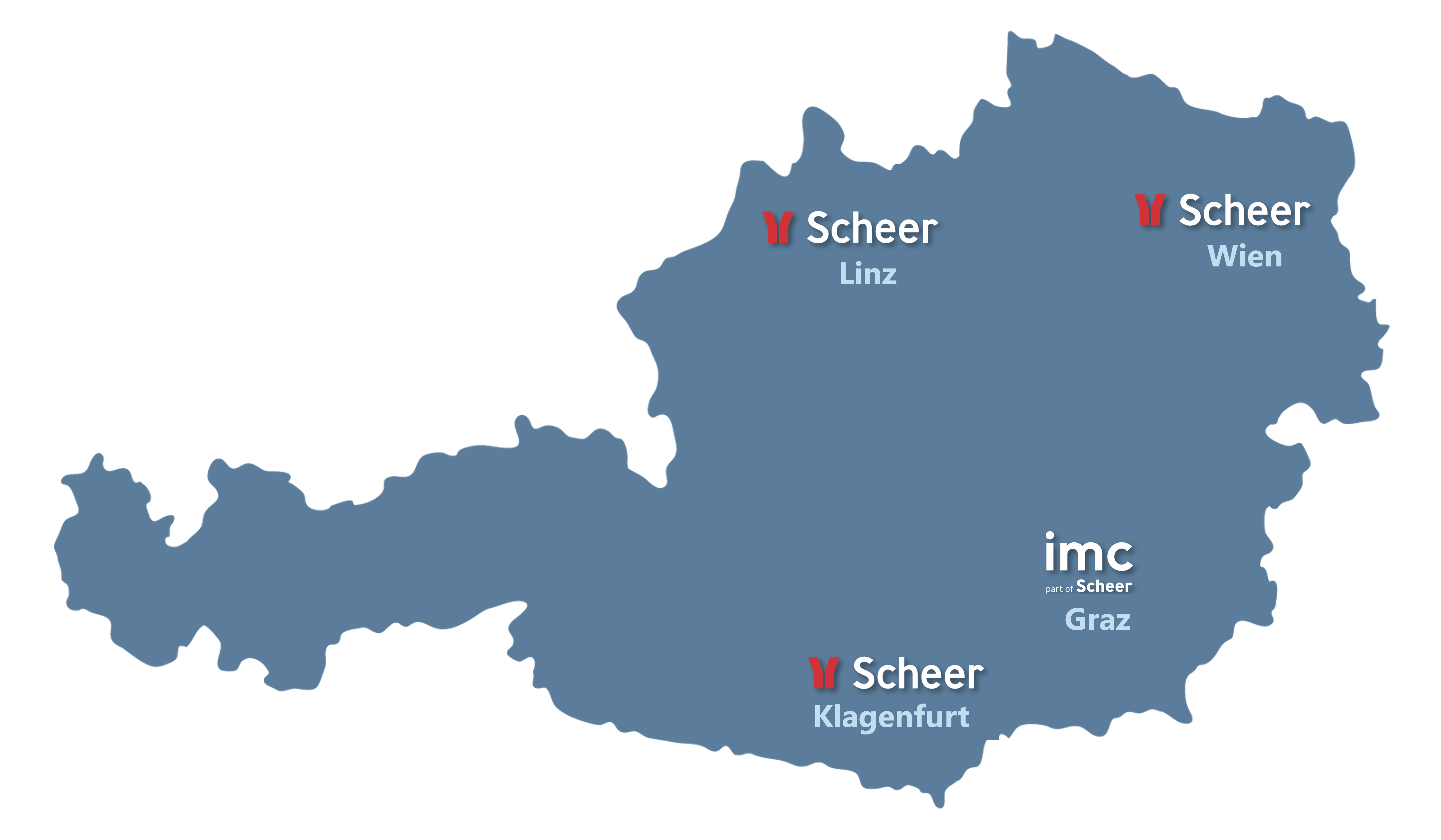 Locations von Scheer Austria