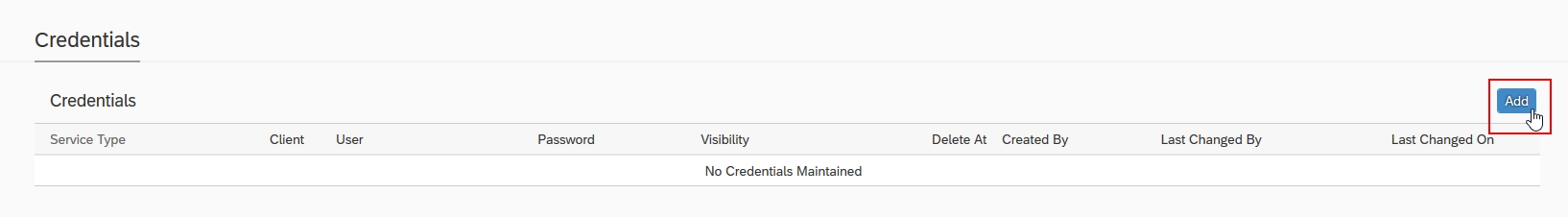 Darstellung des SAP Tutorials zu Credentials