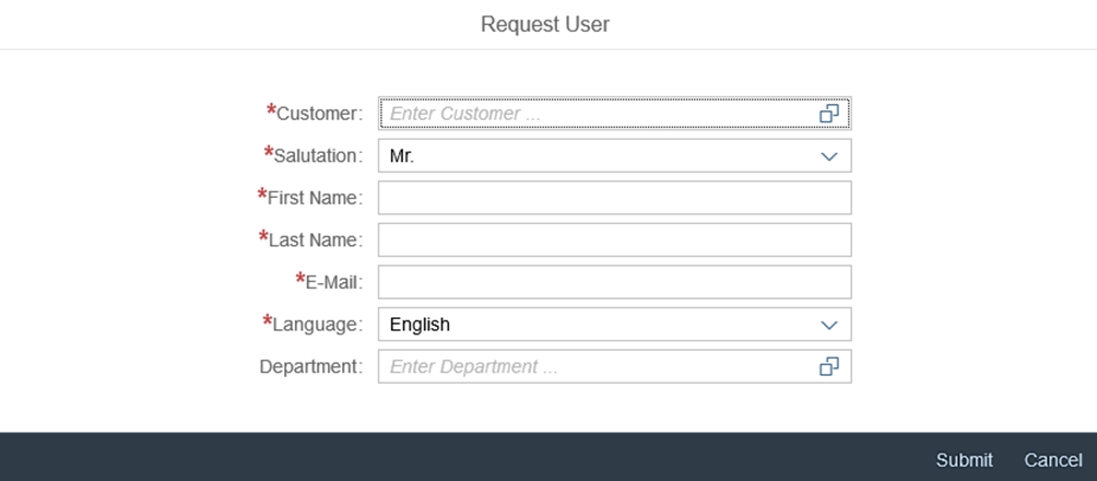 Darstellung des SAP Tutorials zu Request User