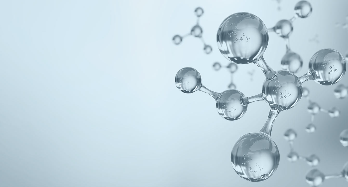 [Translate to English:] Moleküle und chemische Verbindungen als Zeichen für die Chemie- und Pharmaindustrie