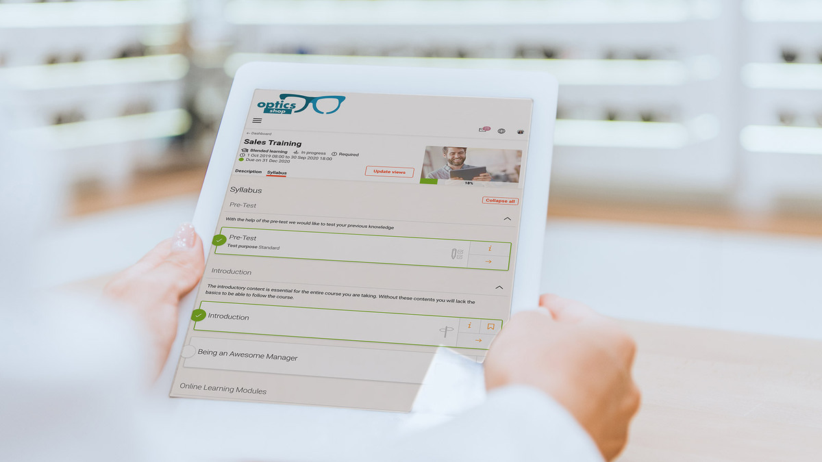 imc learning Suite on mobile devce
