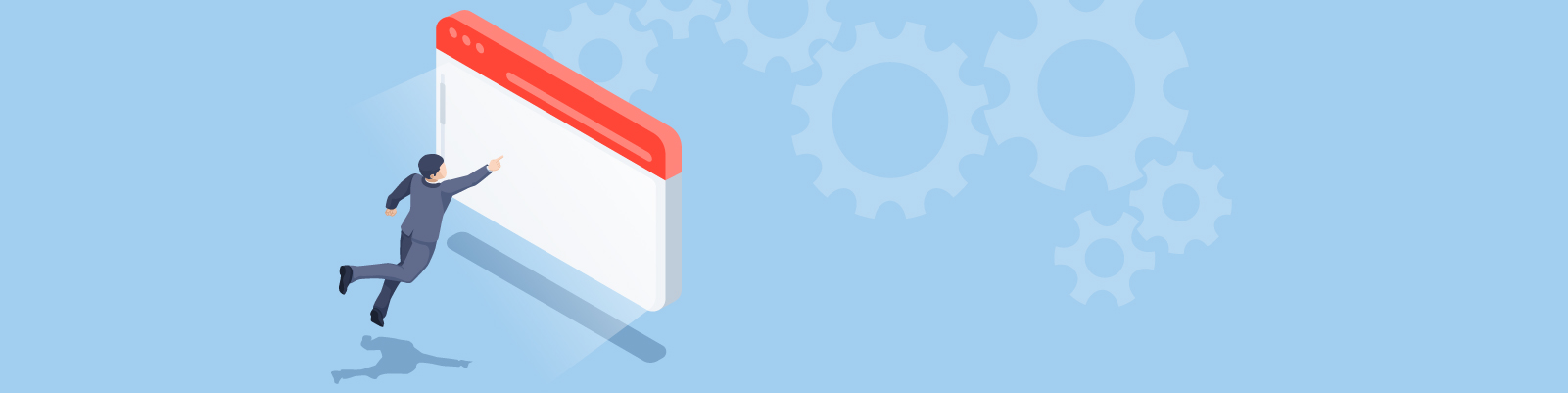 man drifting toward digital portal