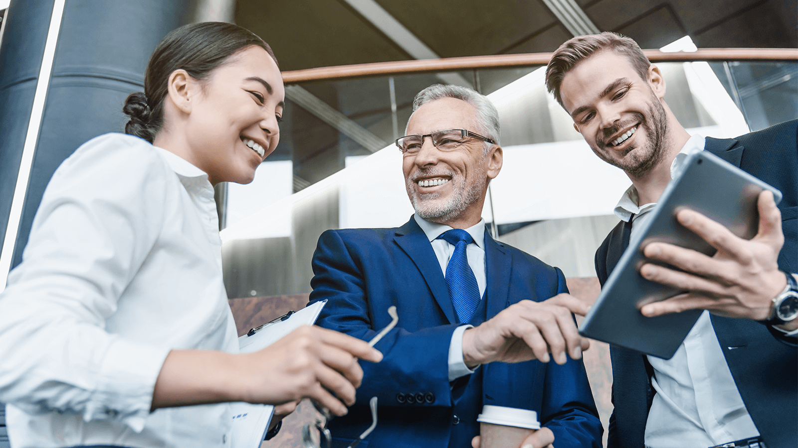 people discussing work