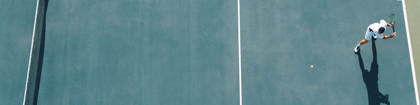 Tennis player top view