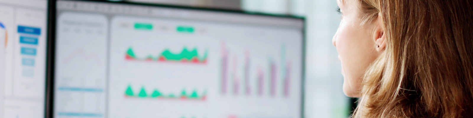 person looking at analytics